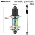 Hassan pro7 hubs mtb 32-H/rear hubs only rainbow colour