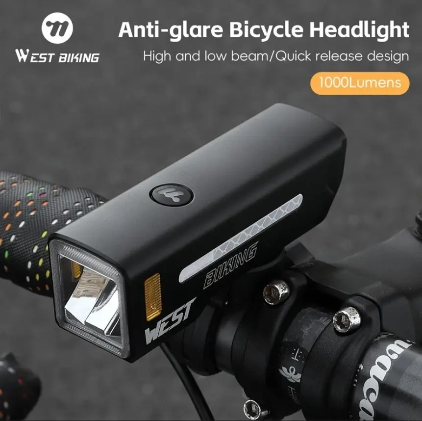 west biking Front light 1000 Lumen
