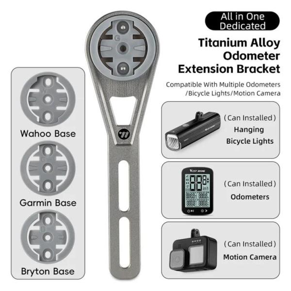 Titanium alloy GPS meter extension bracket