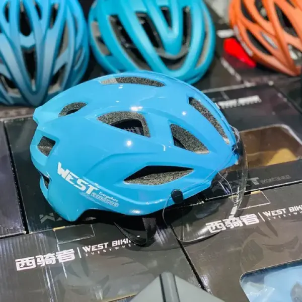 West Biking Helmet With Glass Type 1