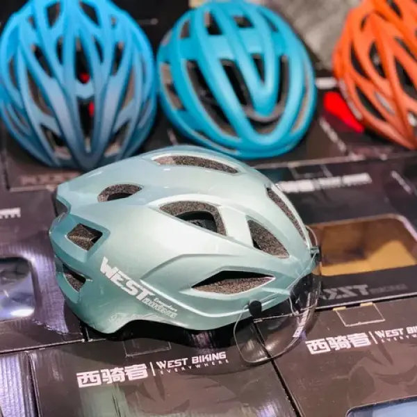 West Biking Helmet With Glass Type 1