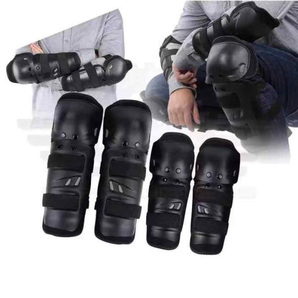 Round head knee pads and elbow pads for motorcycle racing, cycling protective gear, four in one