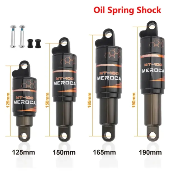 Bicycle Rear 190mmx1000Lbs Electric Scooter Mountain Bike Oil Spring Easy Install