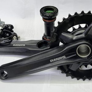 shimano mt210 crank set 2 speed with front dera