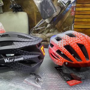 west biking helmet with glass& usb tail light
