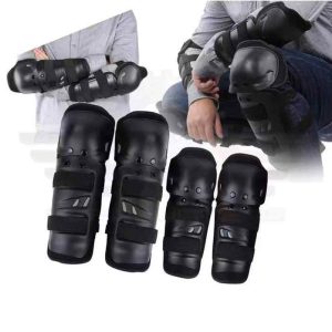 Round head knee pads and elbow pads for motorcycle racing, cycling protective gear, four in one